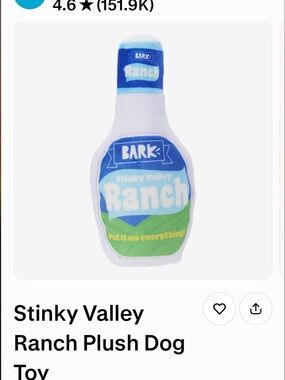 Bark Plush Ranch Bottle Dog Toy - Blue, Green, White